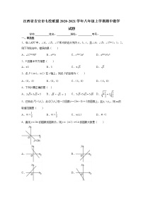 2020-2021学年江西省吉安市七校联盟八年级上学期期中数学试题（含答案与解析）