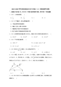 2019-2020学年河南省新乡市八年级（上）期末数学试卷