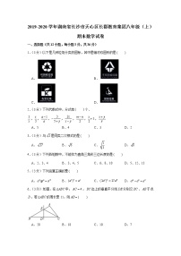 2019-2020学年湖南省长沙市天心区长郡教育集团八年级（上）期末数学试卷