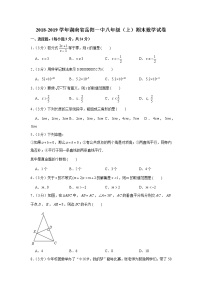 2018-2019学年湖南省岳阳一中八年级（上）期末数学试卷