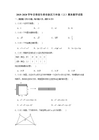 2019-2020学年吉林省长春市新区八年级（上）期末数学试卷