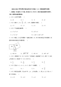 2020-2021学年四川省宜宾市八年级（上）期末数学试卷