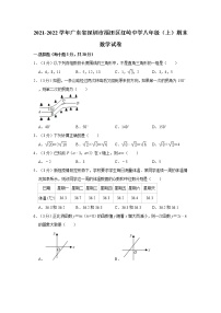 2021-2022学年广东省深圳市福田区红岭中学八年级（上）期末数学试卷  word，解析版