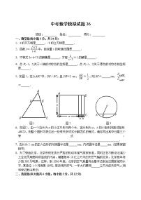 中考数学模拟试题与答案36