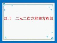 沪教版 (五四制)八年级下册21.5  二元二次方程和方程组优秀ppt课件