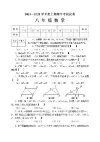 2020-2021学年度河南周口川汇区上期期中统考试卷人教版八年级数学（试卷+答案）