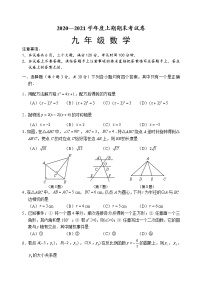 2020-2021学年河南周口川汇区上期期末统考试卷人教版九年级数学（试卷+答案）