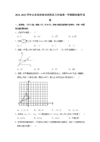 山东省济南市济阳区2021-2022学年八年级上学期期末数学试卷（word版 含答案）