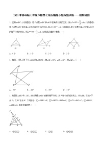 2020-2021学年七年级数学苏科版下册第七章平面图形的认识压轴题小题专题训练——模型巩固