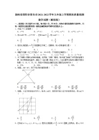 湖南省邵阳市邵东市2021-2022学年九年级上学期期末质量检测数学试题（word版 含答案）