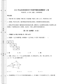 【高频真题解析】2022年山东省济南市中考数学模拟真题测评 A卷（精选）