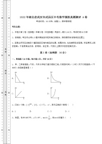 真题汇总：2022年湖北省武汉市武昌区中考数学模拟真题测评 A卷（精选）