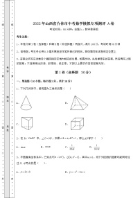 [中考专题]2022年山西省介休市中考数学模拟专项测评 A卷（含答案及解析）