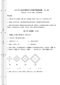 【高频真题解析】2022年上海市普陀区中考数学模拟真题 （B）卷（精选）