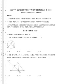 【历年真题】2022年广东省深圳市罗湖区中考数学模拟真题练习 卷（Ⅱ）（含答案详解）