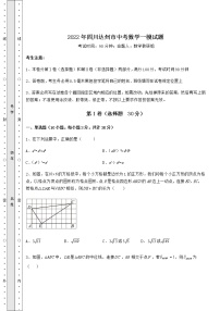 【历年真题】2022年四川达州市中考数学一模试题(含答案及详解)