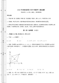 【真题汇总卷】2022年河南省周口市中考数学三模试题（精选）