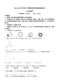 广西壮族自治区百色市靖西市2021-2022学年九年级上学期期末数学试题（word版 含答案）