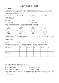 精品解析：2020年云南省曲靖市马龙区中考数学一模试题(解析版+原卷版)