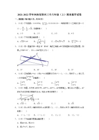 2021-2022学年河南省郑州三中八年级（上）期末数学试卷  解析版