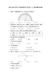 2021-2022学年广东省汕尾市七年级（上）期末数学试卷