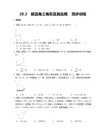 人教版九年级下册28.2 解直角三角形及其应用课时作业