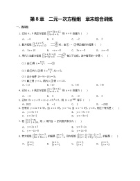 人教版七年级下册第八章 二元一次方程组综合与测试综合训练题