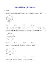 专题06 圆心角、弧、弦的关系