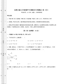 2021-2022学年北师大版七年级数学下册期末专项测试 卷（Ⅲ）（含答案详解）