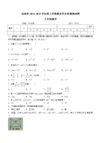 湖北省襄阳市宜城市2021-2022学年八年级上学期期末数学试题(word版 含答案)