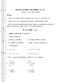 2021-2022学年北师大版七年级数学下册专题测评 卷（Ⅲ）（含答案及解析）