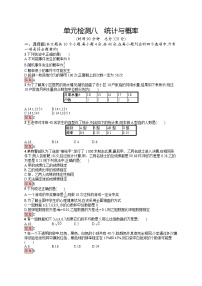 2022年人教版中考数学总复习------单元检测八　统计与概率