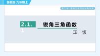初中数学鲁教版 (五四制)九年级上册1 锐角三角函数习题课件ppt