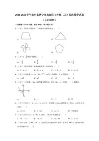 2021-2022学年山东省济宁市高新区七年级（上）期末数学试卷（五四学制）（学生版+解析版）