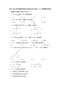 2021-2022学年湖南省怀化市洪江市八年级（上）期末数学试卷（word版，含解析）