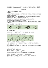 湖北省随县2021-2022学年八年级上学期期末学业质量监测数学试题（word版 含答案）