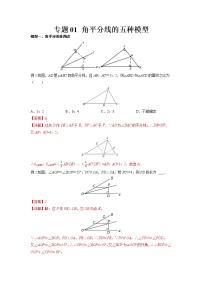 专题01 角平分线的五种模型--中考数学必备几何模型讲义（全国通用）