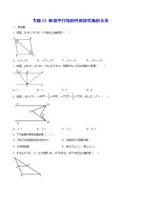 2021~2022人教版数学七年级下册重难点专项突破专题03 根据平行线的性质探究角的关系（原卷版+解析版）