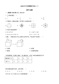 精品解析：2020年河南省南召县九年级中考二模数学试题(解析版+原卷版)