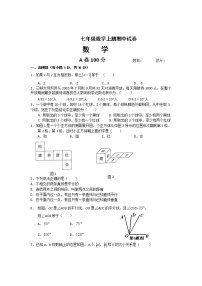 七年级数学上册期中试卷模拟数学试题