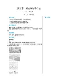 初中数学5.1.1 相交线教学设计