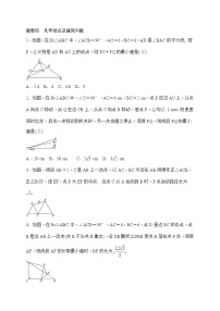 中考数学二轮总复习（选择 填空题）突破训练：题型四《几何动点及探究问题》(教师版)