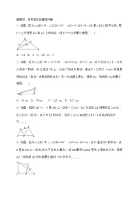 中考数学二轮总复习（选择 填空题）突破训练：题型四《几何动点及探究问题》(原卷版)