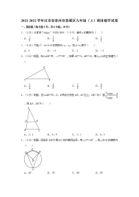 2021-2022学年江苏省泰州市姜堰区九年级（上）期末数学试卷   word，解析版