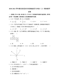 2020-2021学年湖北省武汉市东湖高新区七年级（上）期末数学试卷   word，解析版