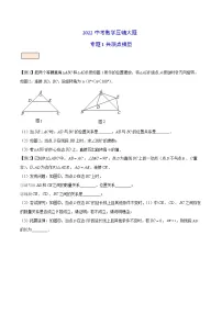 专题1共顶点模型-2022中考数学压轴大题(解析版)
