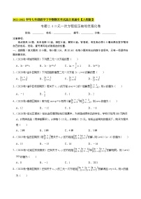 专题2.4二元一次方程组（压轴培优强化卷）-2021-2022学年七年级数学下学期期末考试高分直通车【人教版】