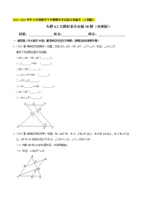 专题4.3大题好拿分必做解答30题（双基版）-2021-2022学年七年级数学下学期期末考试高分直通车【人教版】