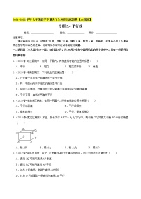 专题5.4平行线-2021-2022学年七年级数学下册同步培优题典【人教版】