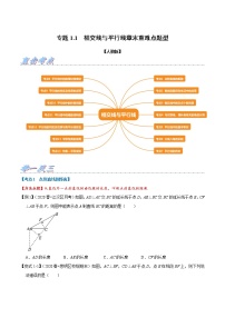 专题1.1 相交线与平行线章末重难点题型-2021-2022学年七年级数学下册举一反三系列（人教版）